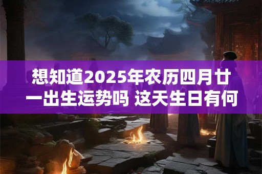 想知道2025年农历四月廿一出生运势吗 这天生日有何特点