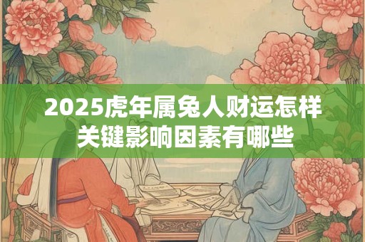 2025虎年属兔人财运怎样 关键影响因素有哪些