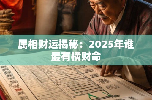 属相财运揭秘：2025年谁最有横财命