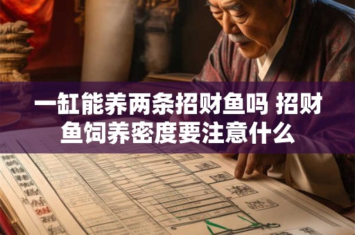 一缸能养两条招财鱼吗 招财鱼饲养密度要注意什么