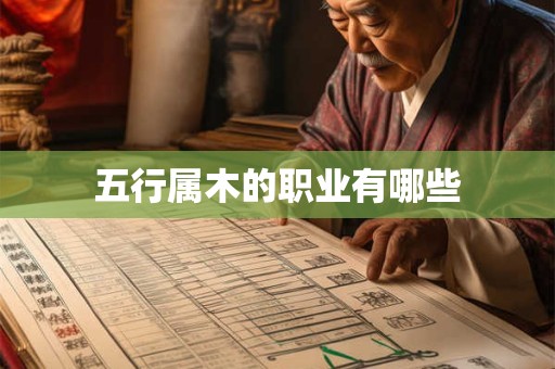 五行属木的职业有哪些