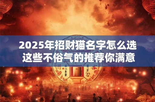 2025年招财猫名字怎么选 这些不俗气的推荐你满意吗 2025年招财猫名字怎么选 这些不俗气的推荐你满意吗