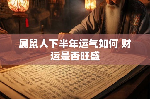 属鼠人下半年运气如何 财运是否旺盛