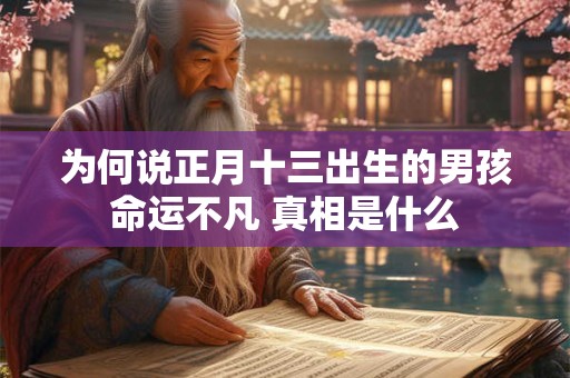 为何说正月十三出生的男孩命运不凡 真相是什么