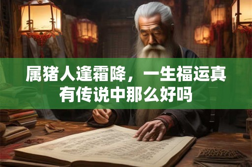 属猪人逢霜降，一生福运真有传说中那么好吗