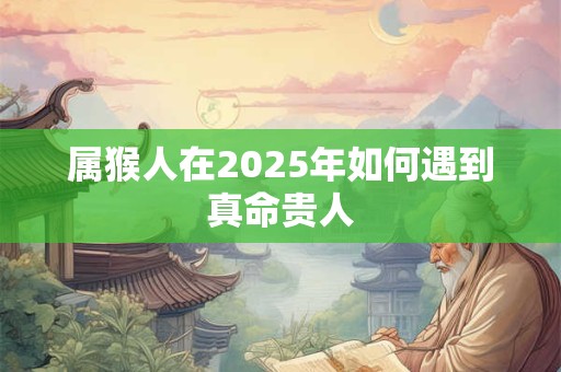 属猴人在2025年如何遇到真命贵人 属猴人在2025年如何遇到真命贵人