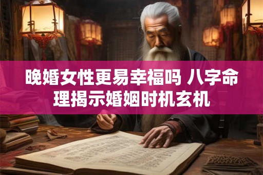 晚婚女性更易幸福吗 八字命理揭示婚姻时机玄机