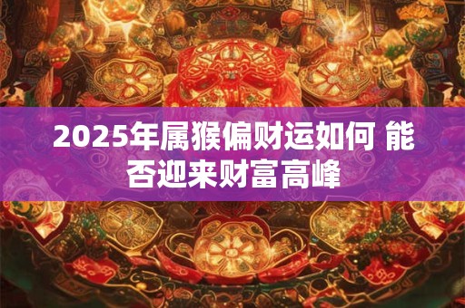 2025年属猴偏财运如何 能否迎来财富高峰