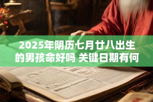 2025年阴历七月廿八出生的男孩命好吗 关键日期有何玄机