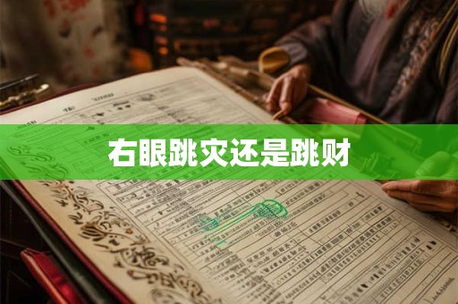 右眼跳灾还是跳财