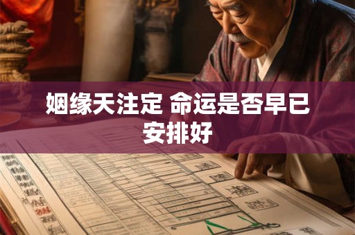 姻缘天注定 命运是否早已安排好
