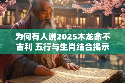 为何有人说2025木龙命不吉利 五行与生肖结合揭示了什么