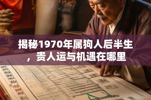 揭秘1970年属狗人后半生，贵人运与机遇在哪里