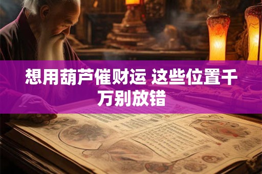 想用葫芦催财运 这些位置千万别放错