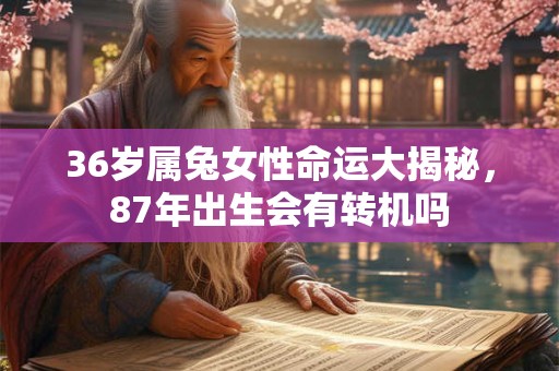 36岁属兔女性命运大揭秘，87年出生会有转机吗