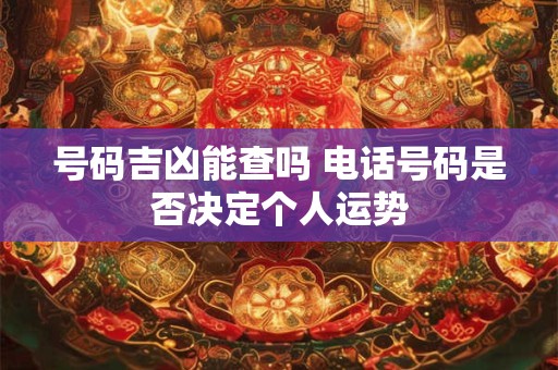 号码吉凶能查吗 电话号码是否决定个人运势
