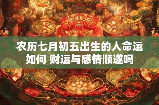 农历七月初五出生的人命运如何 财运与感情顺遂吗