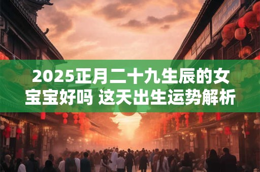 2025正月二十九生辰的女宝宝好吗 这天出生运势解析