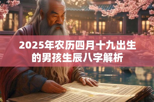 2025年农历四月十九出生的男孩生辰八字解析