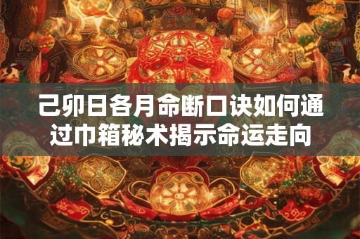 己卯日各月命断口诀如何通过巾箱秘术揭示命运走向