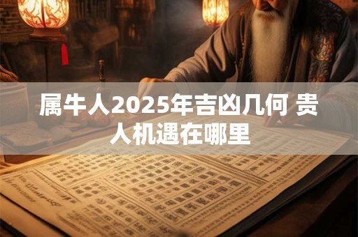 属牛人2025年吉凶几何 贵人机遇在哪里