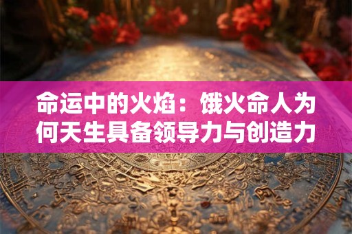 详细阅读:命运中的火焰:饿火命人为何天生具备领导力与创造力 命运中的火焰:饿火命人为何天生具备领导力与创造力