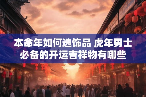 本命年如何选饰品 虎年男士必备的开运吉祥物有哪些
