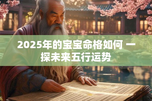 2025年的宝宝命格如何 一探未来五行运势