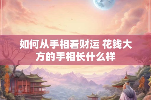 如何从手相看财运 花钱大方的手相长什么样