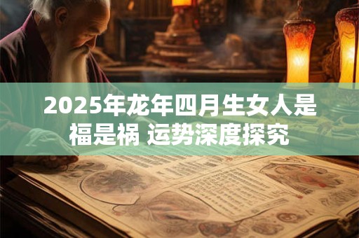 2025年龙年四月生女人是福是祸 运势深度探究