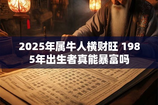 2025年属牛人横财旺 1985年出生者真能暴富吗