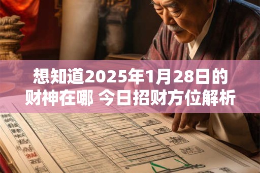 想知道2025年1月28日的财神在哪 今日招财方位解析