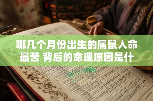 哪几个月份出生的属鼠人命最苦 背后的命理原因是什么