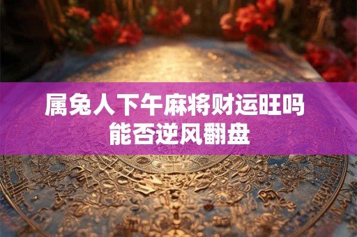 属兔人下午麻将财运旺吗 能否逆风翻盘