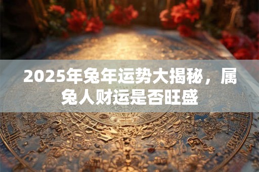 2025年兔年运势大揭秘，属兔人财运是否旺盛