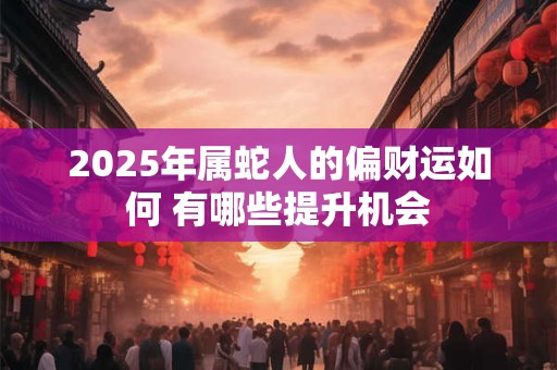 2025年属蛇人的偏财运如何 有哪些提升机会