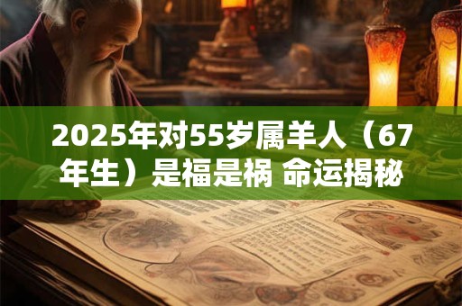 2025年对55岁属羊人（67年生）是福是祸 命运揭秘