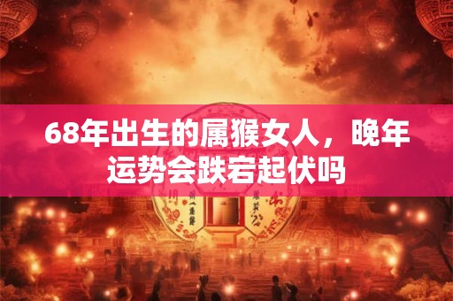 68年出生的属猴女人,晚年运势会跌宕起伏吗 68年出生的属猴女人,晚年运势会跌宕起伏吗