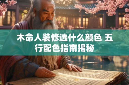 木命人装修选什么颜色 五行配色指南揭秘