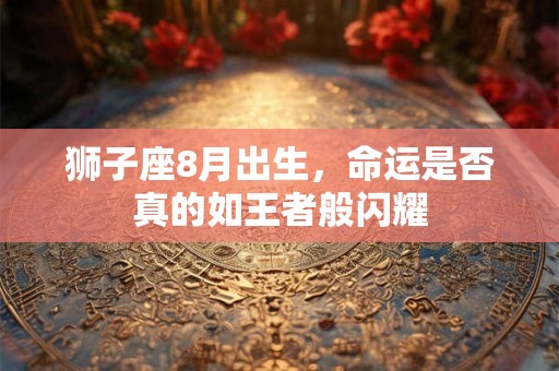 狮子座8月出生，命运是否真的如王者般闪耀