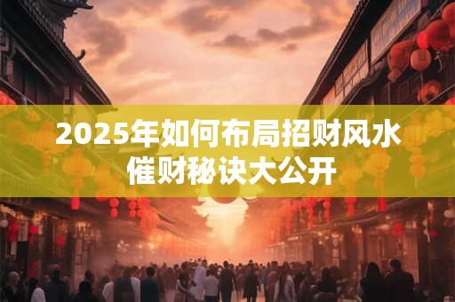 2025年如何布局招财风水 催财秘诀大公开