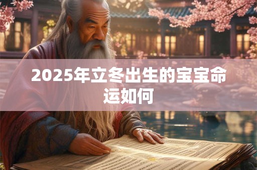 2025年立冬出生的宝宝命运如何