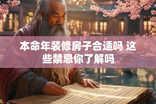 本命年装修房子合适吗 这些禁忌你了解吗