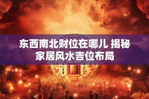 东西南北财位在哪儿 揭秘家居风水吉位布局