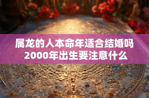 属龙的人本命年适合结婚吗 2000年出生要注意什么