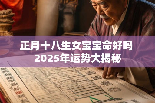 正月十八生女宝宝命好吗 2025年运势大揭秘