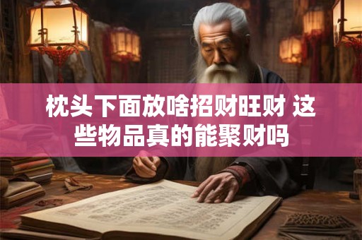 枕头下面放啥招财旺财 这些物品真的能聚财吗