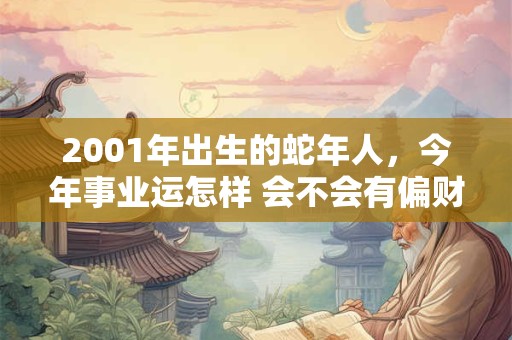 2001年出生的蛇年人，今年事业运怎样 会不会有偏财