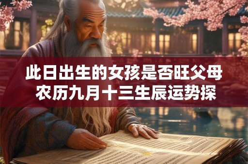 此日出生的女孩是否旺父母 农历九月十三生辰运势探析