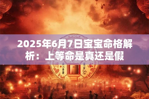 2025年6月7日宝宝命格解析：上等命是真还是假
